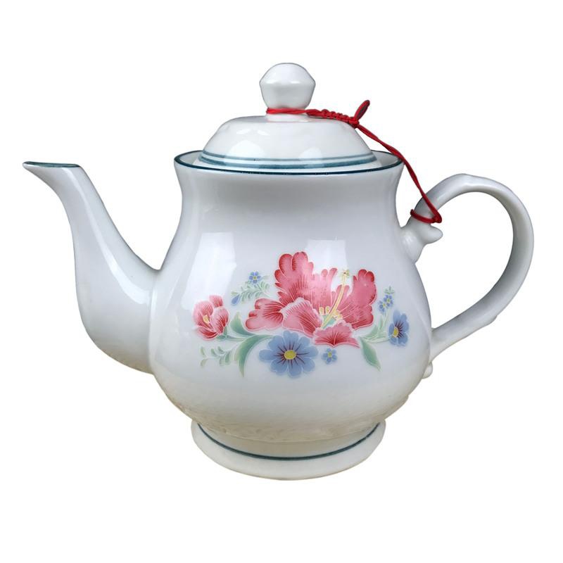 陶瓷大号茶壶 白色大容量过滤泡茶壶耐热凉水壶单壶家用1-2升