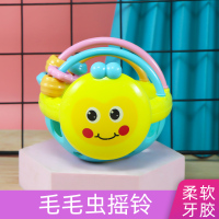 婴儿摇铃玩具小孩安抚软胶宝宝益智女孩男手拿手6早教个月新生儿 毛毛虫摇铃一个