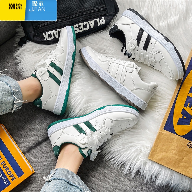 聚范男鞋夏季2024新款潮流小白鞋男士休闲德训平板鞋小众运动潮鞋高清大图