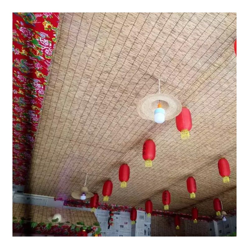 芦苇帘子大卷30米遮阳草帘隔断帘吊顶装饰帘卷帘窗帘布景墙面苇帘