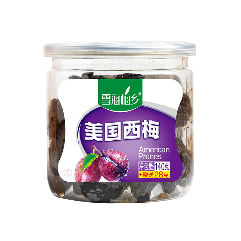 雪海梅乡 易拉罐美国西梅140g*3罐 酸甜开胃休闲孕妇零食蜜饯