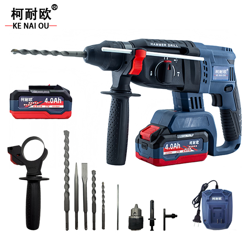 柯耐欧 无刷锂电多功能冲击钻电锤电镐 4.0AH一电一充 4.0AH两电一充 套 4.0AH一电一充