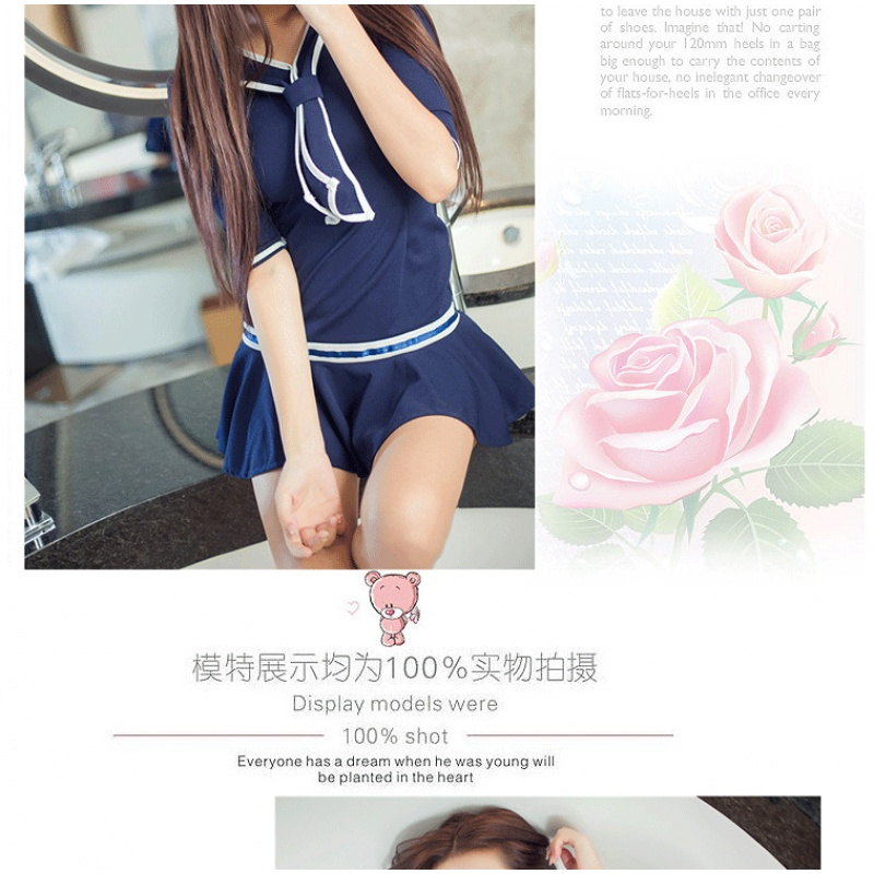 情趣制服 蝴蝶结学生装性感制水手制服诱惑游戏制服 职业OL空姐学生短裙 夜店情趣内衣套装衣服