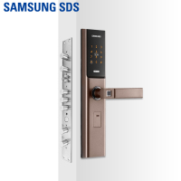 三星(SAMSUNG)指纹锁智能门锁密码锁家用防盗门锁智能锁防猫眼门锁电子锁SHP-H30棕色 [霸王锁体版]