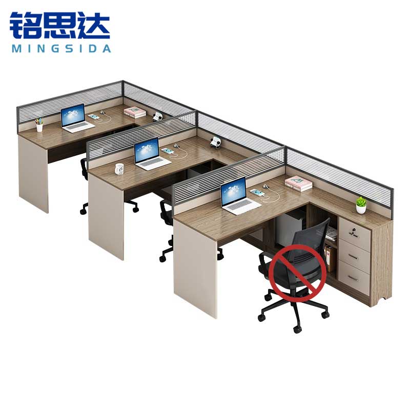 铭思达屏风工位三人位张高清大图