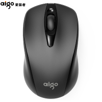 爱国者 (AIGO) 无线鼠标 办公鼠标 便携鼠标 商务办公笔记本台式机鼠标 需安装电池版Q34 黑色