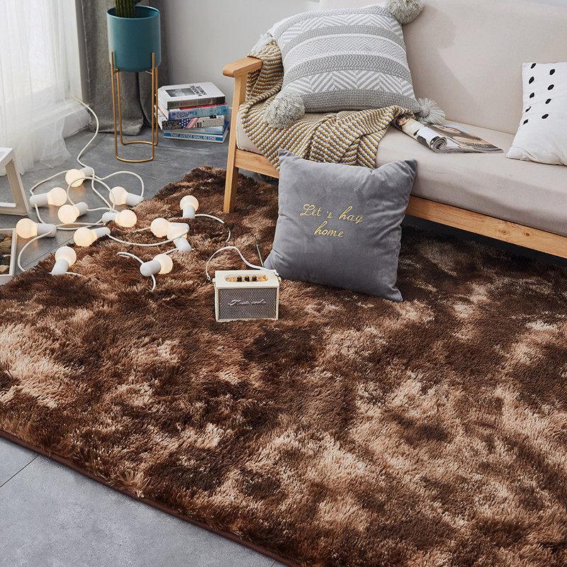 美帮汇北欧地毯客厅茶几卧室满铺同款床边毛毯地垫垫子家用 毛毯地毯-咖啡 190*230cm