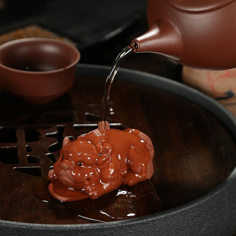 美帮汇紫砂茶宠摆件 茶玩茶道物摆件 貔貅高清大图