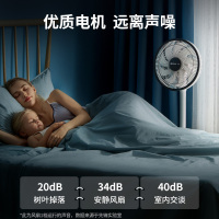 先锋(SINGFUN)落地扇遥控电风扇定时左右摇头智能语音控制三档调节办公室大风力台式立式风扇DLD-D18