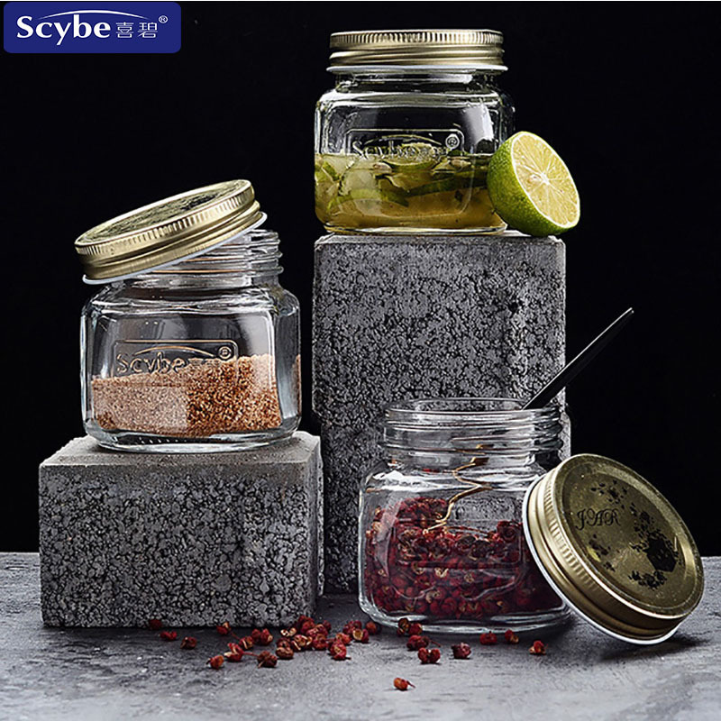 Scybe喜碧 利格尔厨房用品调味罐300ml盐罐玻璃瓶调料盒家用调味盒 两支装