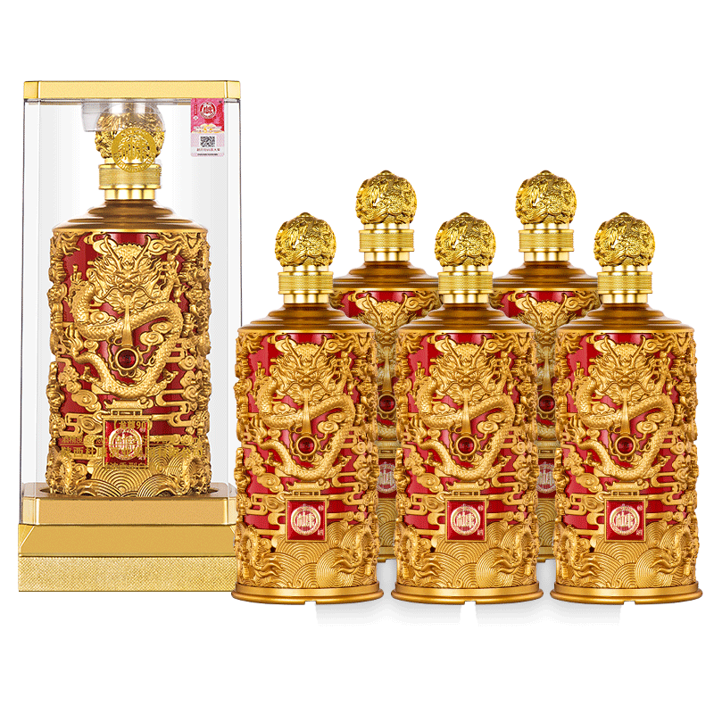 白水杜康 龙尊90浓香型高度白酒 52度 6瓶 整箱装