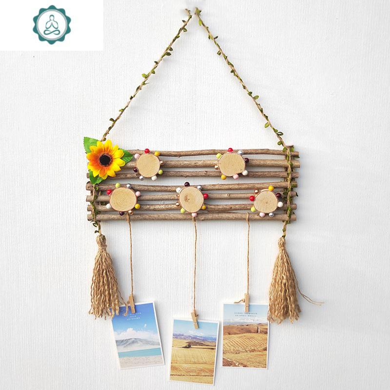 田园风装饰幼儿园小班环境布置干树枝材料区角区域规则牌空中吊饰 封