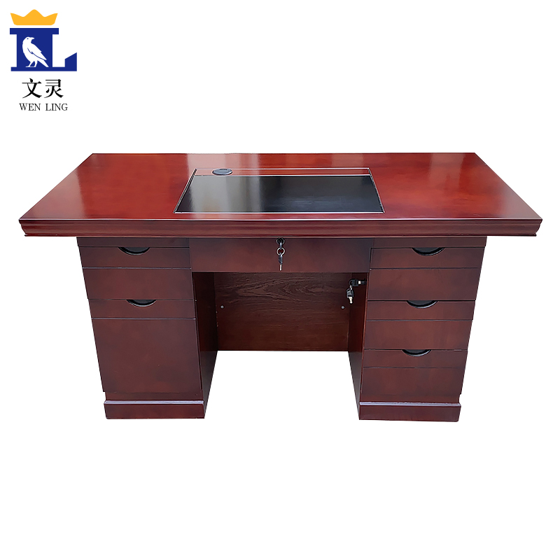 文灵办公桌政府机关职员电脑桌1.2/1.4/1.
