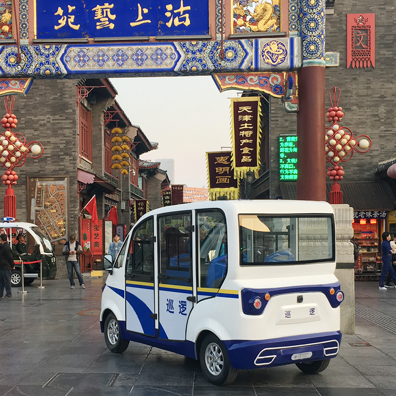 中菲宜达ZYDD4-S4F 4座封闭电动巡逻车机场车站小区校园街道商业街专用巡逻车进口配置型