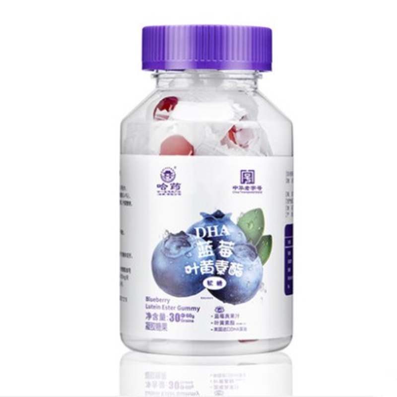 哈药世一堂蓝莓叶黄素软糖开胃糖果儿童休闲糖果零食青少年成人水果味