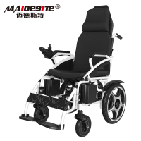 迈德斯特(MAIDESITE)电动轮椅801锂电池20A 老年人残疾人折叠轻便代步车 手动电动切换助行车(高靠背)