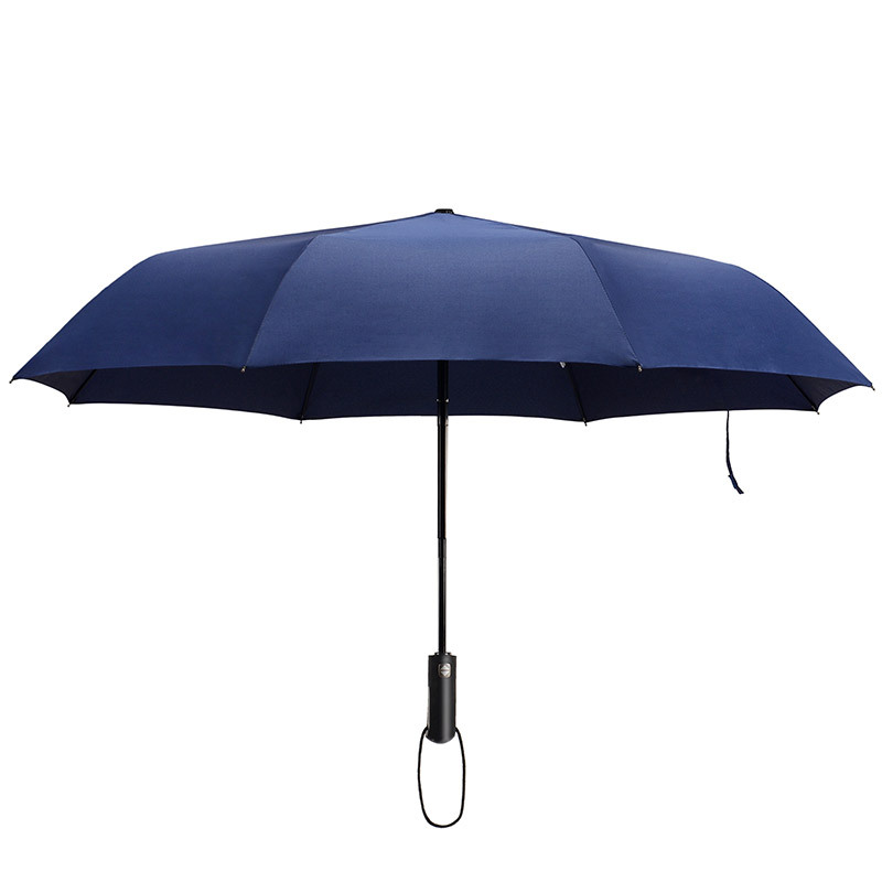 红叶雨伞 自开收伞男全自动雨伞折叠男女士创意商务伞藏青色5555