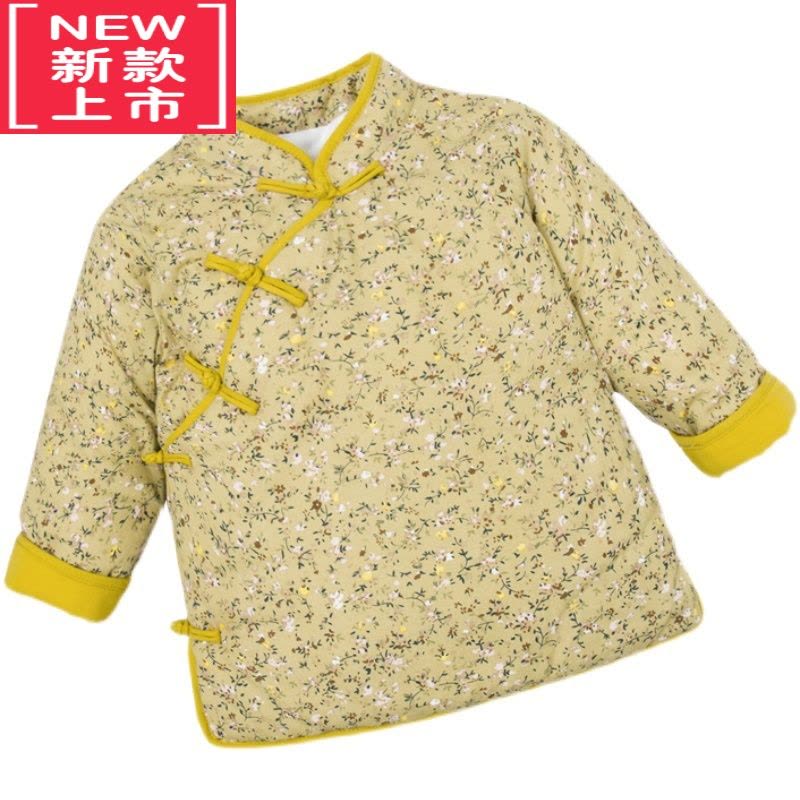 可莉允2022婴幼儿花儿童手工棉花棉衣宝宝女童棉袄中式碎花冬款棉服图片