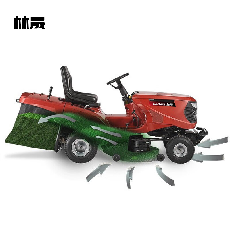 林晟坐骑式割草机汽油机草坪修剪机除草机四冲程骑乘式草坪车LS4224KH高清大图