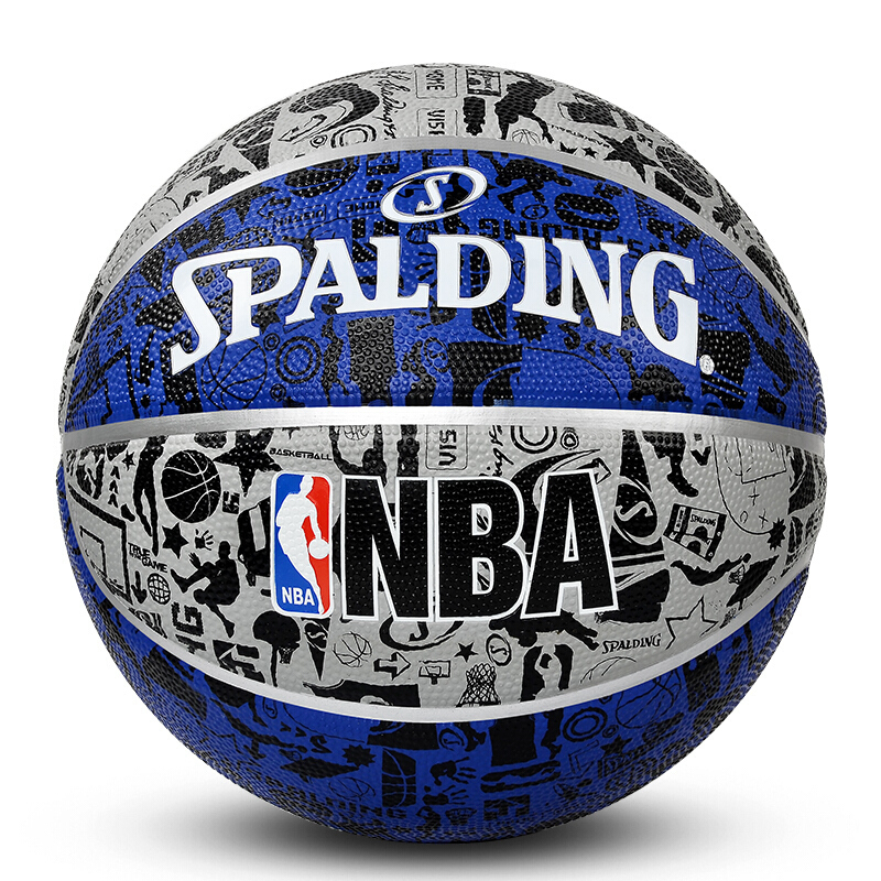 斯伯丁(SPALDING)篮球 NBA涂鸦系列橡胶篮球街头室外篮球 83-176