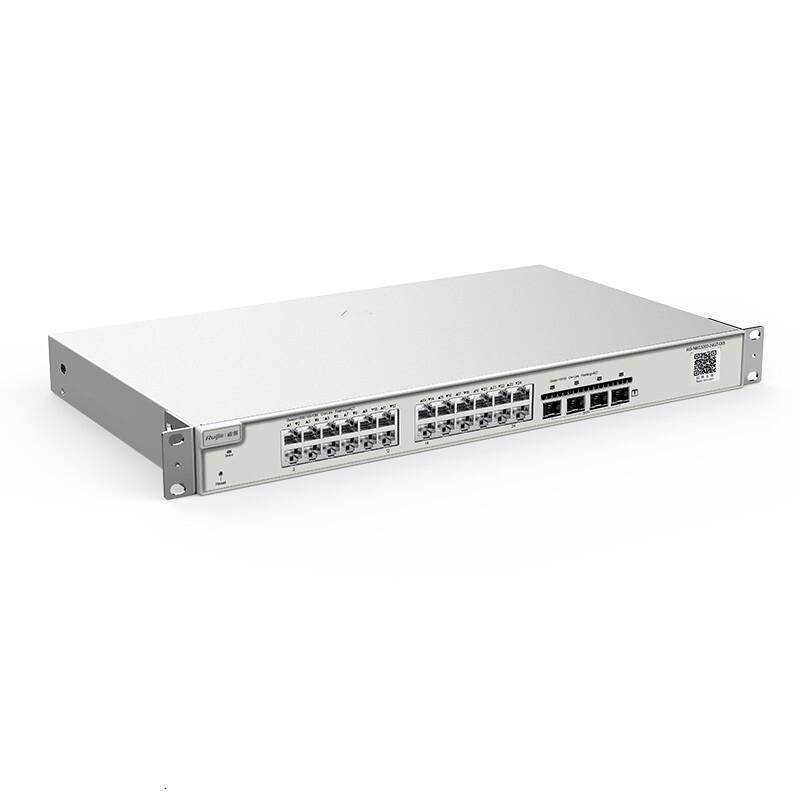 锐捷(Ruijie)二层网管交换机24口千兆RG-NBS3200-24GT4XS 灰色