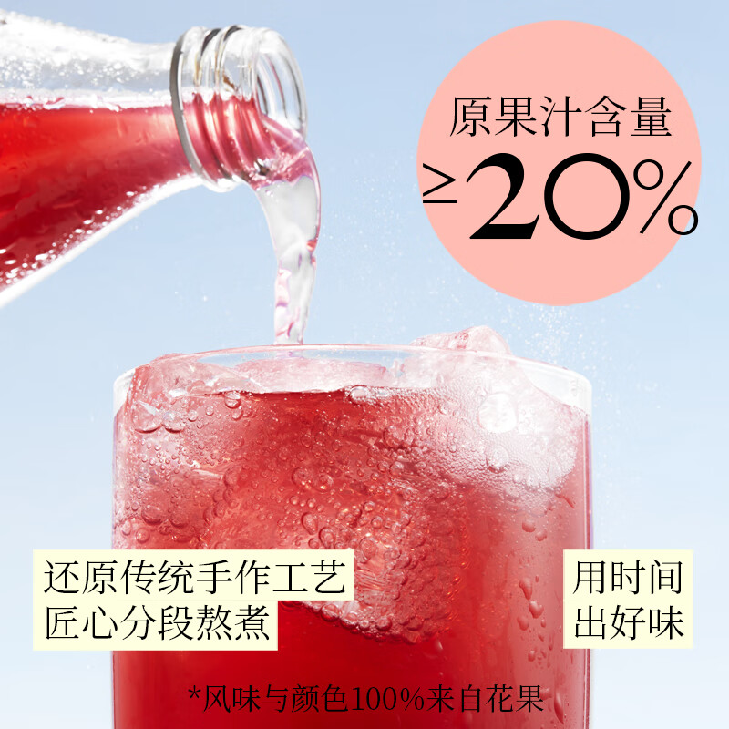 好望水果汁气泡水300mL*6瓶(望山楂望杏福望桃花望柠萌望梅好 5口味随机混拼)高清大图