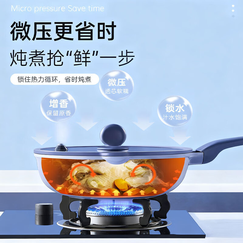 炊大皇28锁鲜微压煎锅 KA71545高清大图