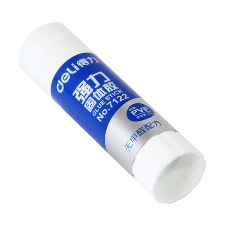 得力7122固体胶棒PVP胶棒无甲醛粘性好21g12支/盒办公文具