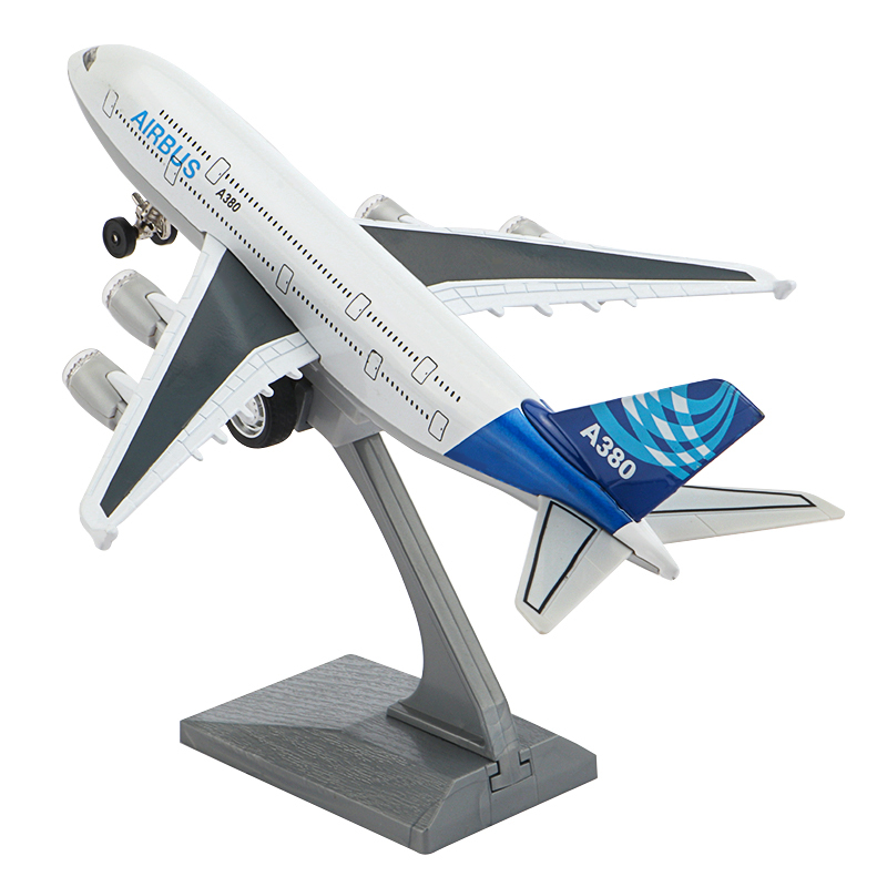 男孩合金飞机模型声光客机模型仿真a380摆件飞机回力飞机|大号a380