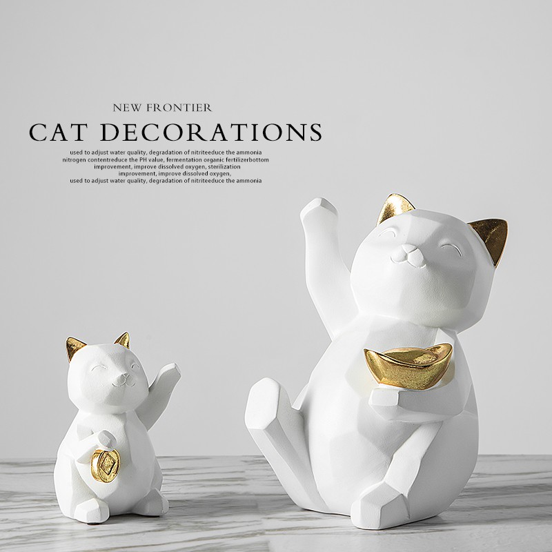 发财猫小家居猫送礼创意收银台摆件客厅装饰店铺开业送礼礼品 三维工匠 日进斗金猫高清大图