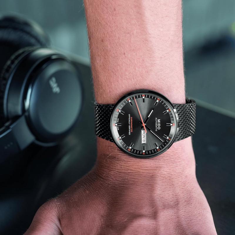 Mido男士手表 Commander Icone 潮流简约百搭不锈钢日显自动腕表高清大图