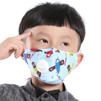 好安馨HAOANXIN 儿童口罩防雾霾PM2.5呼吸阀口罩纯棉透气防尘男女冬季宝宝卡通口罩活性炭层