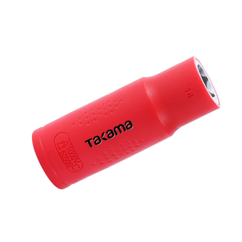高松(takama)绝缘加长套筒头(vde耐压1000V 10mm3/8方系列)19mmv538019/1个高清大图