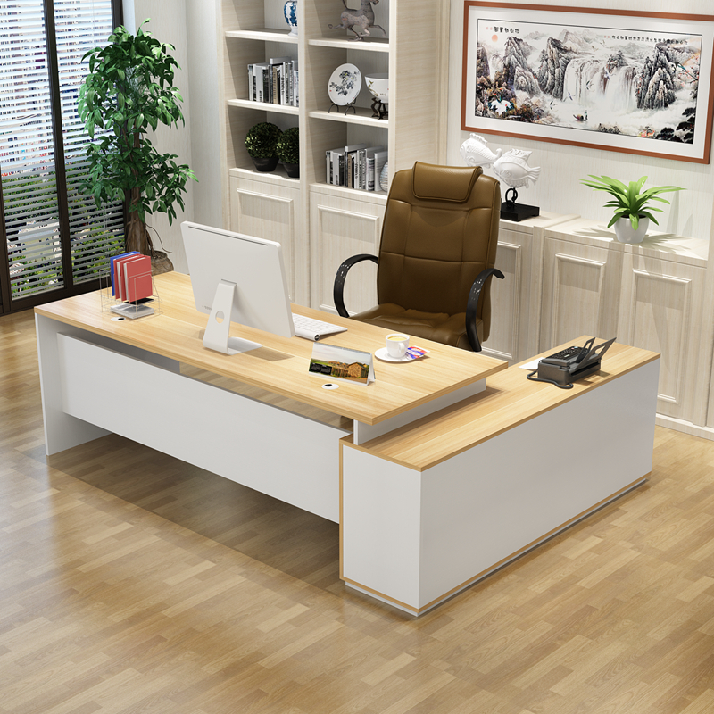 寻木匠老板桌办公家具总裁桌简约现代单人经理办公桌子大班台桌椅组合