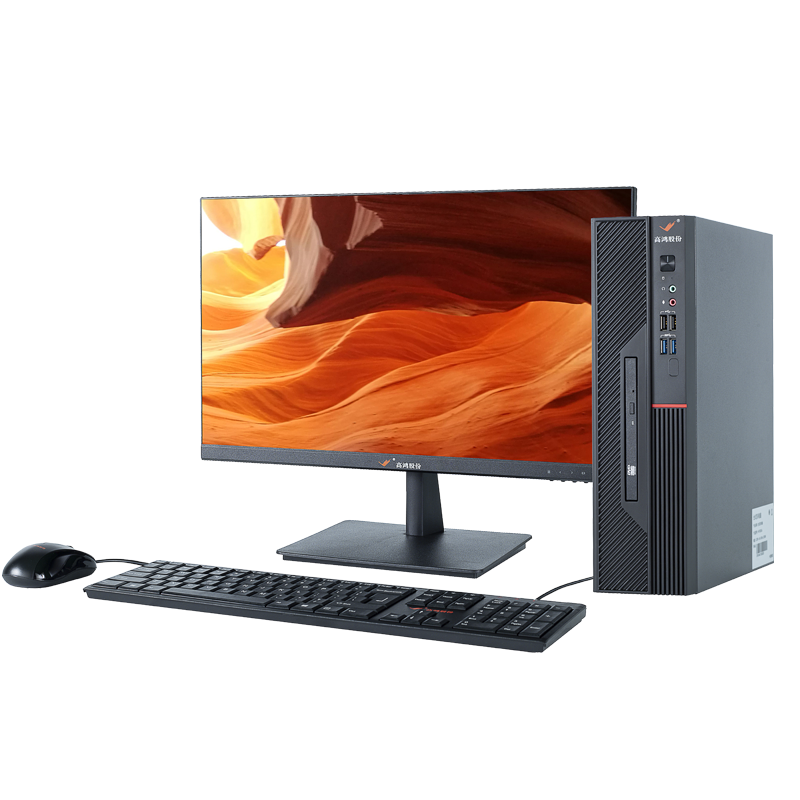 大唐高鸿 商用台式电脑 HF500SA-M08Z122D+HD249H(飞腾D2000 8G 1T HDD+256G SSD 2G独立显卡 UOS DRW )