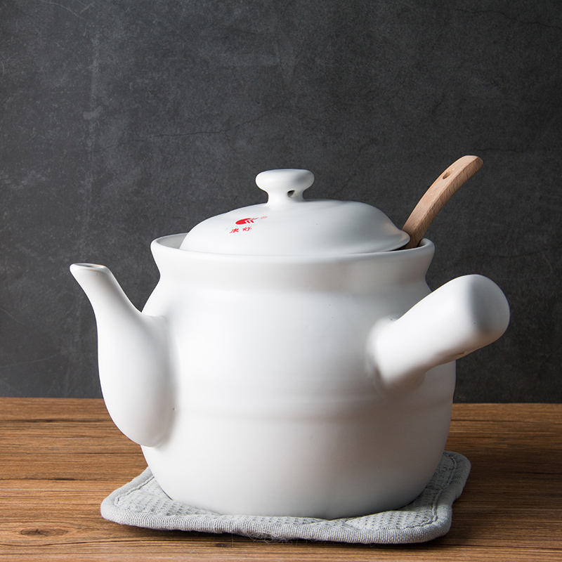 煎药壶砂锅熬药罐传统中药壶煮草药壶煲陶瓷煲汤煮药锅砂锅|2100ml