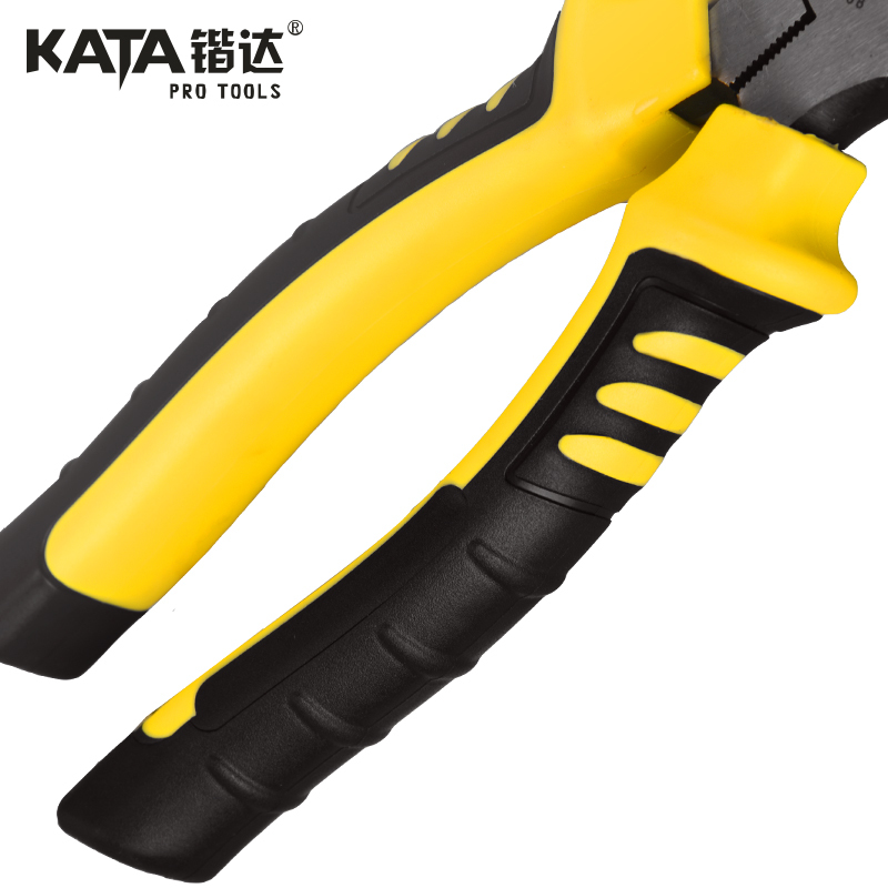 锴达(KATA)钳子钢丝钳8英寸老虎钳克丝钳断线钳电工夹持工具发黑防锈 KT1808