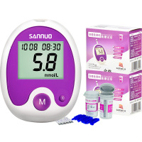三诺（SANNUO）安稳免调码家用全自动糖尿病血糖测试仪套装 血糖仪+50支采血针+试纸50【血糖仪 】