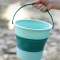 寿禾 折叠桶赶海工具水桶户外洗车家用便捷 折叠桶绿色小号5L