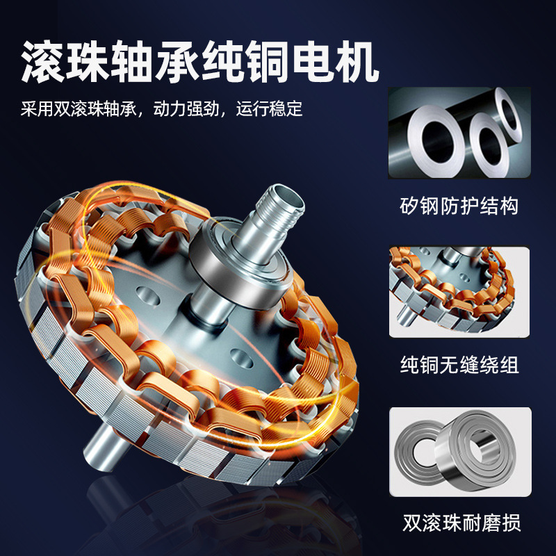 奥克斯100寸吊扇2.5米大型商用吊顶扇车间厂房吊式铁叶工业电风扇 灰色无极调速高清大图