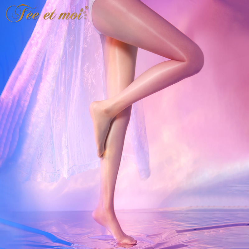 霏慕二代油亮防滑开裆连裤袜丝袜性感情趣内衣衣服女情趣丝袜女式情趣睡衣7332 灰【发箍+颈环+围裙+牵引绳手环+T裤】+长筒丝袜7905 均码