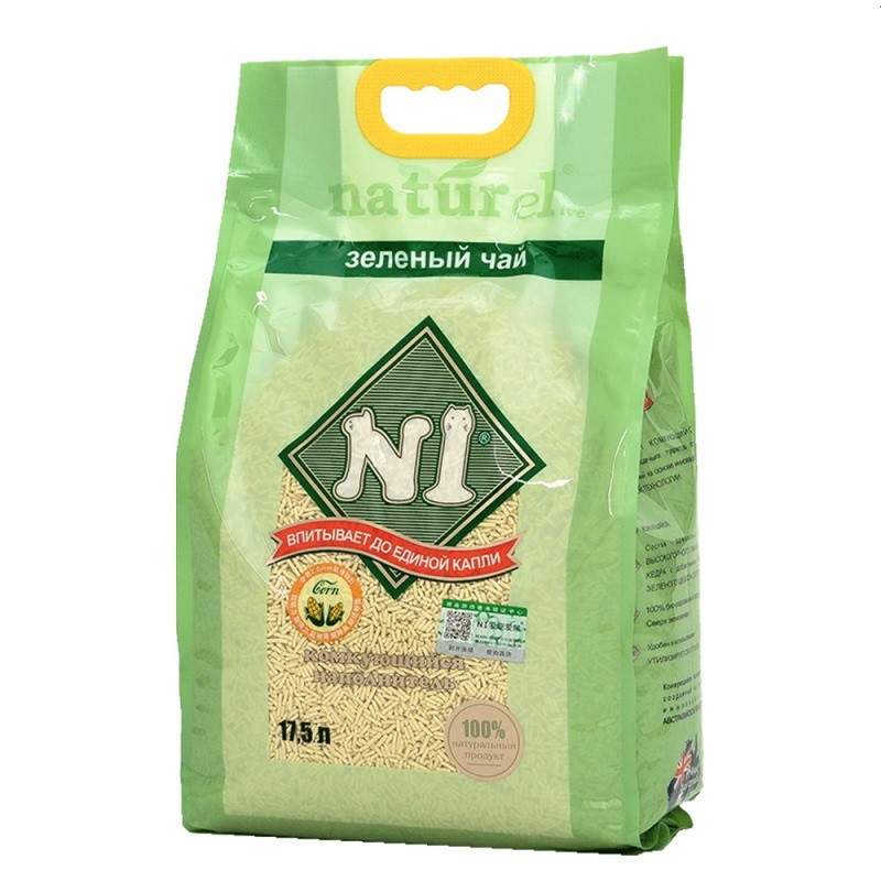 n1猫砂13斤*3袋装绿茶豆腐玉米活性炭澳大利亚澳洲ni猫沙2.0小颗粒高清大图