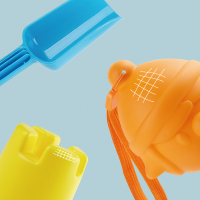 Hape&金宝贝 沙滩6件套18个月以上儿童宝宝戏水玩沙玩具小套早教益智水桶套装玩沙子铲雪挖沙