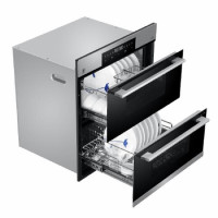 Haier/海尔高温消毒柜ZQD100F-H708U1巴氏光波 100升嵌入式家用 wifi远程控制上下分层厨房消毒柜