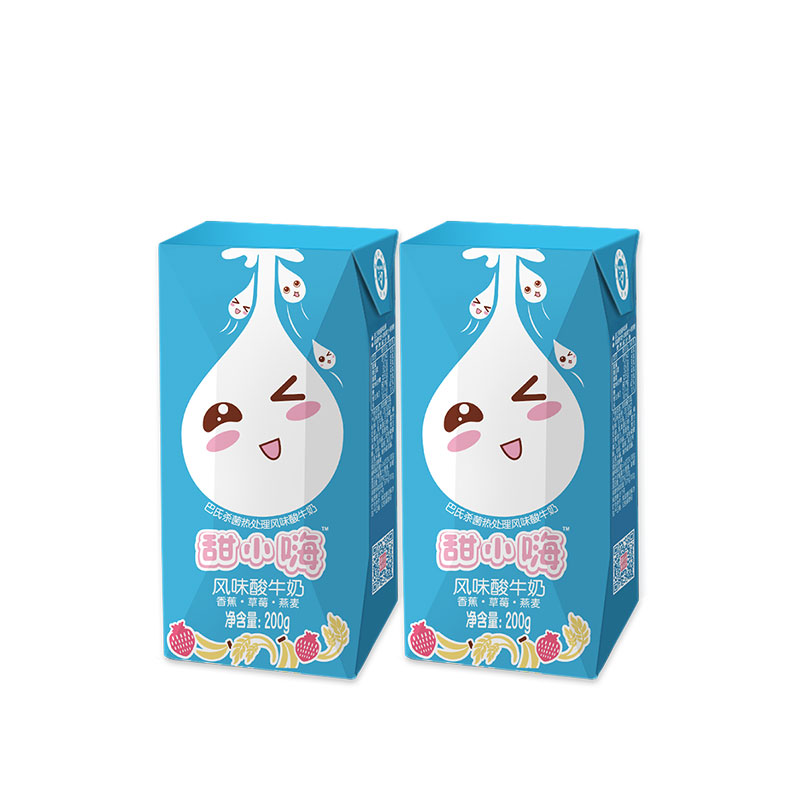 蒙牛 甜小嗨 常温风味酸牛奶利乐钻200g*12盒高清大图