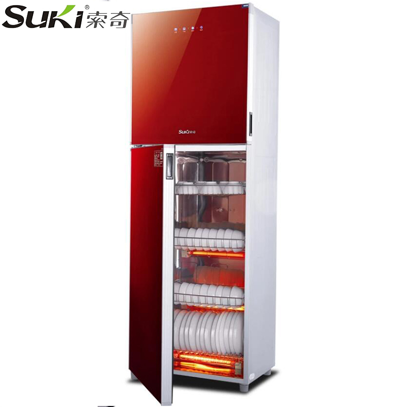 索奇(Suki)立式等离子臭氧红外线高温杀菌消毒柜ZTP388-16 278升 家用消毒柜商用大容量双门碗柜