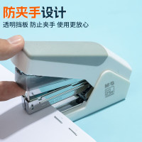晨光订书机省力大背胶12号金属拉杆省力型25页订书器 白色(两个装)ABS92896