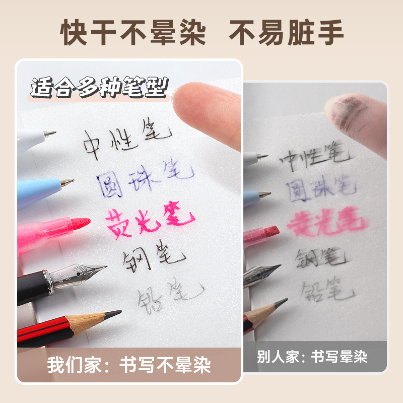 宝克(BAOKE)TZ3012/TZ3013/TZ3014 透明珠光便利贴 学生用品/商务办公 50页/袋 1袋