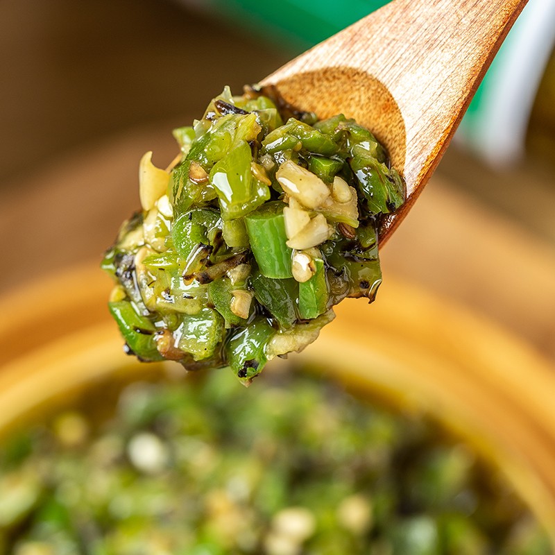 吉香居 [烧椒酱200g/瓶] 暴下饭酱香菇酱拌饭酱牛肉酱下饭菜竹笋拌面酱辣椒酱烧椒酱炭烧辣椒酱拌饭酱青椒剁椒酱高清大图