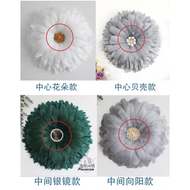 [其他尺寸羽毛]ins风装饰网红壁饰手工diy材料包北欧成品教程 三维工匠 40厘米材料包-香槟高清大图